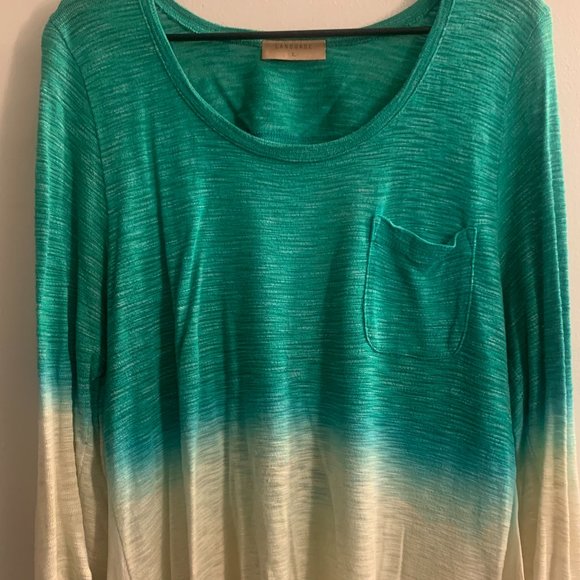 Anthropologie Language Ombré Blouse w/ Cutout Back - Picture 2 of 5
